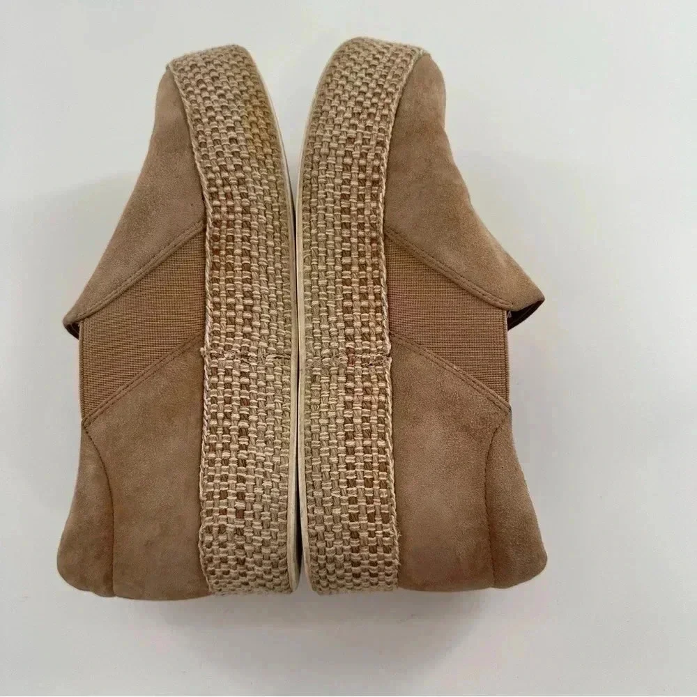 Vince womens Wilden flats size 5.5 35.5 beige suede chunky flatform Espadrilles